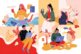 make a flat vector illustration