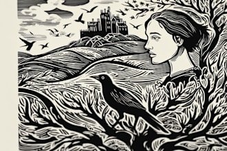 create linocut illustration linocut style animal illustration animal linocut