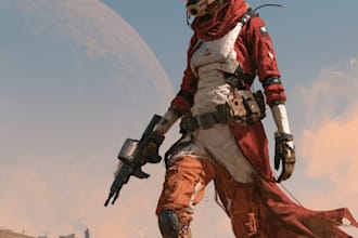 design futuristic sci fi characters for you