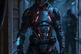 create unique scifi character artwork