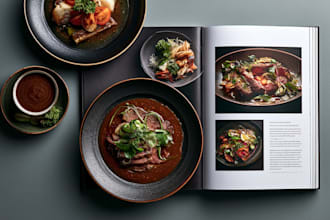 make a modern and professional cookbook design