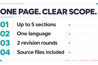 build a responsive landing page for your professional service