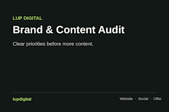 brand and content strategy audit with clear priorities