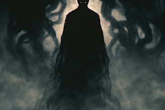 draw dark art for band metal illustration and tattoo