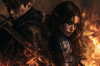 make a high quality fantasy book cover ebook cover art