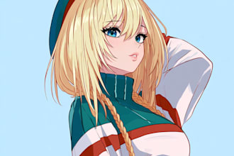 draw you an anime art style characters