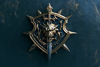 create a custom fantasy faction crest illustration