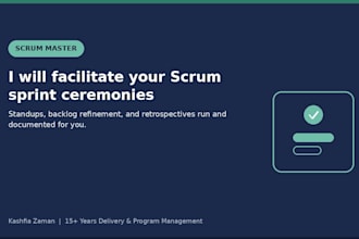 provide scrum master and agile facilitation services