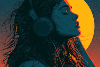 design cinematic album cover art and music cover