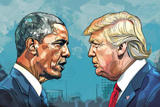 do digital political cartoon for political cartoon