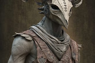 draw fantasy horror character art or horror art