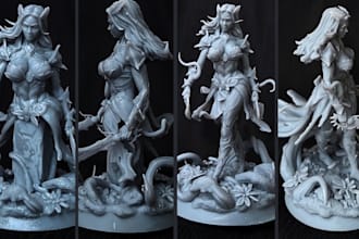 sculpt 3d statues, toys, miniature characters for 3d print