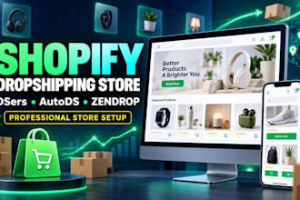 build shopify dropshipping store via dsers autods  zendrop spocket syncee design
