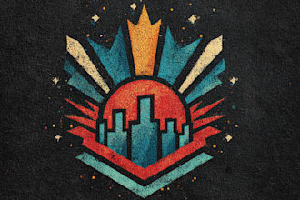 design an original retro badge logo