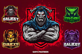 design professional mascot logo for gaming