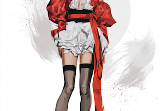 draw a fashion illustration, sketch, portrait
