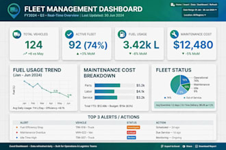 create automated fleet management excel and vehicle tracking
