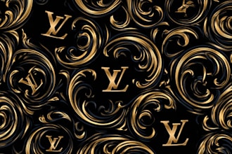design a luxury seamless monogram pattern for brands in 24h