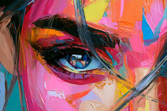 draw abstract painting art or color abstract art