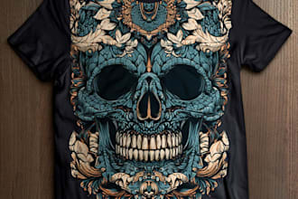 design a creative graphic t shirt and t shirt logo