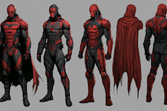draw  character superhero manga graphic novel cover art