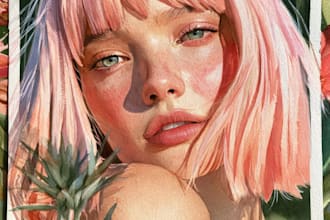 watercolor portrait painting, photo to watercolor portrait