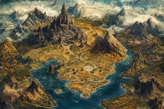 fantasy map design map illustration fantasy map