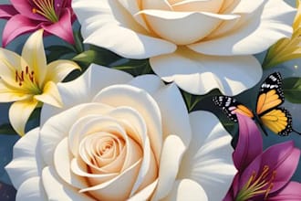 draw botanical illustrations of flowers