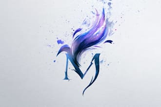 do amazing watercolor feminine logo design