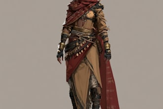 illustrate custom dnd and ttrpg fantasy characters