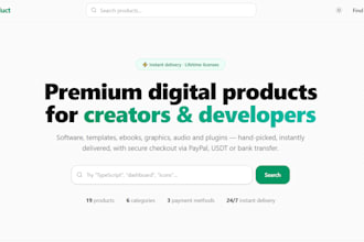 build website ecommerce for digital products