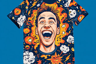 draw a custom funny meme t shirt design