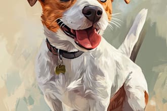 draw disney pet portrait illustration