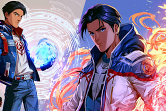 draw a custom anime cartoon character for you