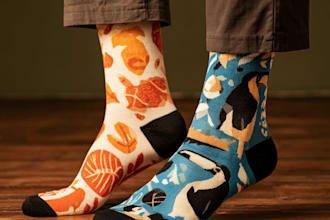 design custom and unique socks design