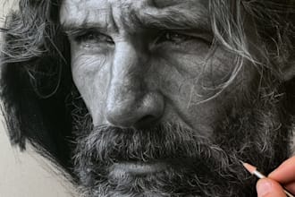 draw stunning charcoal pencil portraits from your photo