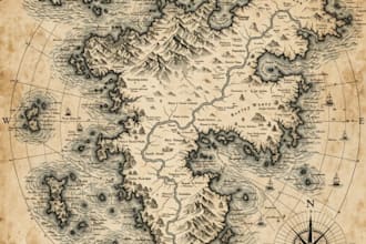 draw a custom map for fantasy, scifi, book or boardgame