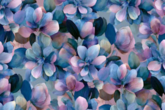 design watercolor floral print seamless pattern