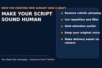 rewrite your youtube script for retention and natural delivery