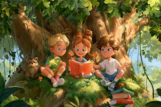do children book illustration, kids book