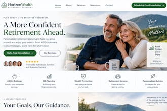 build squarespace retirement planning website 401k ira rollover advisor website