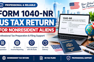 prepare form 1040 nr tax return for non resident aliens
