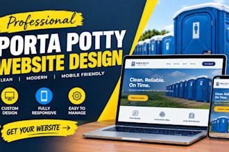 build porta potty website, portable toilet website, sanitation website