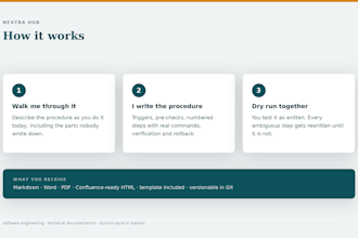 write sops, standard operating procedures, runbooks and process documentation