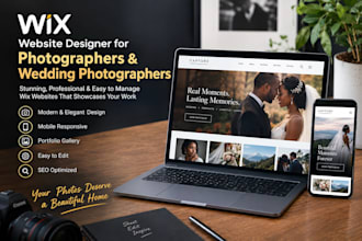 design a wix portfolio website, wix photography business, wix website redesign