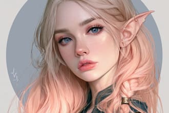 draw anime, realistic portrait or dnd character