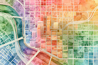do custom watercolor wedding map