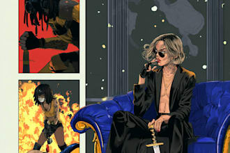 digitally color your comic book, cover or illustration