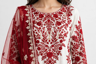 do beautiful hand embroidery and custom dress embroidery design