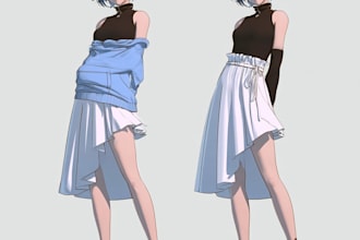 draw your oc in a semi realistic style